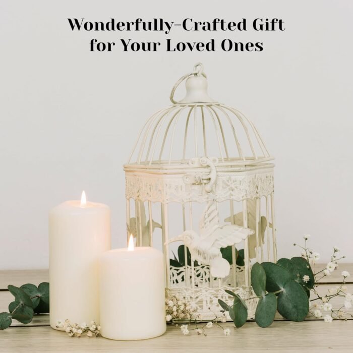 Unscented Pillar Candles - Set of 4 White Pillar Candles - 3x6 Slow Burning Larg... - Image 7
