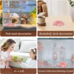 gemshan Turtle Decor Jade Turtle Tank Aquarium Decor Rose Quartz Healing Worry P... - Image 5