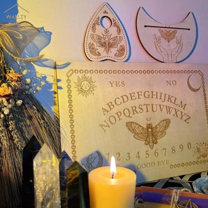 Wooden Board Game Planchette and Oracle Card Stand, Divination and Metaphysical ... - Image 5