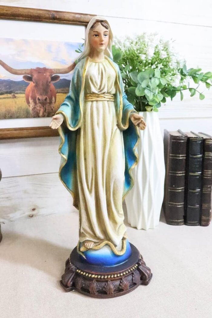 Ebros Gift Virgin Mother Mary Madonna Our Lady of Grace Trampling On Serpent Fig... - Image 8