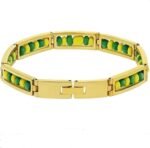 New For Style Stainless Steel Bracelet With Green And Yellow Orula Beads Elegua ... - Image 6