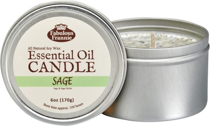 Fabulous Frannie Pure Sage Candles for Cleansing House Chakra Healing All Natura... - Image 3