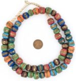 African Kente Beads - Full Strand of Krobo Glass Beads - The Bead Chest (Medley) - Image 3