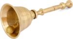 SATVIK 1PC Large - 5.5 Inch l Exquisite Handheld Brass Bell for Puja l Tradition... - Image 7