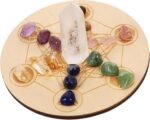 ARTIBETTER Sets Unique Crystals Chakra Board Natural Stone Divination Board Spir... - Image 7