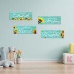 Chunful 4 Pieces Sunflower Wall Decor You are Loved Inspirational Sunflower Bath... - Image 5