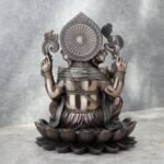 Veronese Design 9 7/8 Inch Lord Ganesha Sitting on Lotus Hindu God Antique Bronz... - Image 6