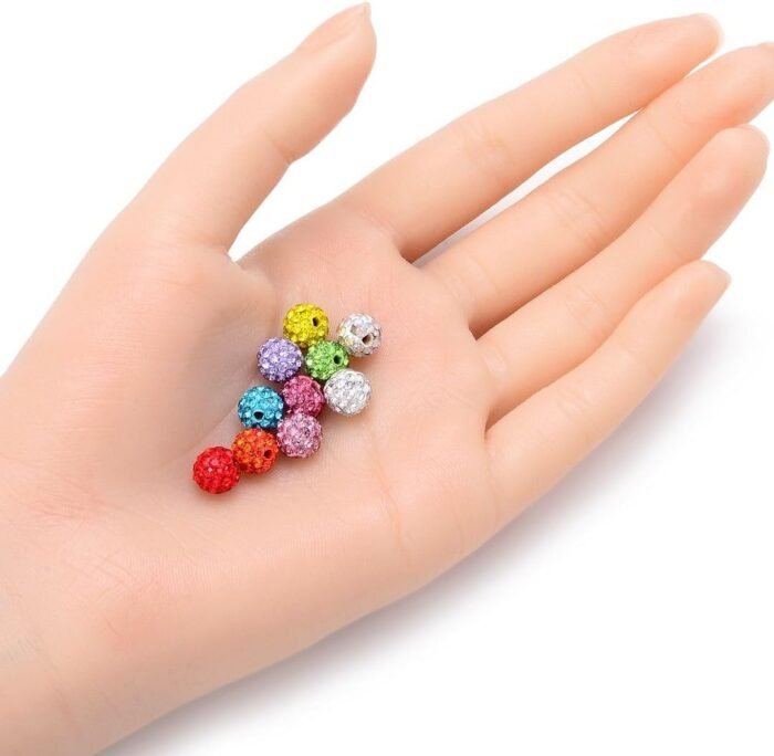 50pcs Adabele Grade A Suncatcher Crystal Rhinestone Pave Loose Beads 8mm Peridot... - Image 3