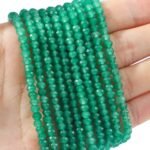 Natural Green Aventurine Beads 4x2mm 120pcs Faceted Rondelle Loose Semi Gemstone... - Image 4