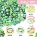 Bracelet Beads for Jewelry Making, Chartreuse Glass Beads Including 8 Types Asso... - Image 3