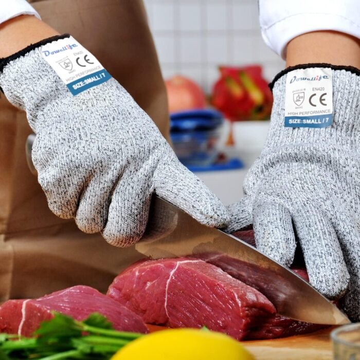 Dowellife Cut Resistant Gloves Food Grade Level 5 Protection, Safety Kitchen Cut... - Image 3
