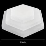 Extra Large Selenite Charging Plate – 8” Hexagon Selenite Crystal - Mined & Craf... - Image 6