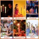 24 Pack Assorted Color Spell Chime Candles – Premium Mini Unscented Taper Candle... - Image 4