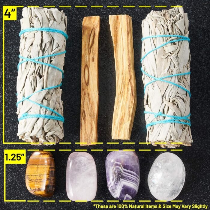 Perfect Unity Smudging Kit - 2 White Sage Smudge Sticks + 2 Palo Santo Sticks + ... - Image 5