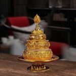 Tibetan Buddhist Offering, Decorative Statue Carving Symbols Desk Handmade Relig... - Image 4