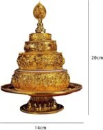 Tibetan Buddhist Offering, Decorative Statue Carving Symbols Desk Handmade Relig... - Image 6