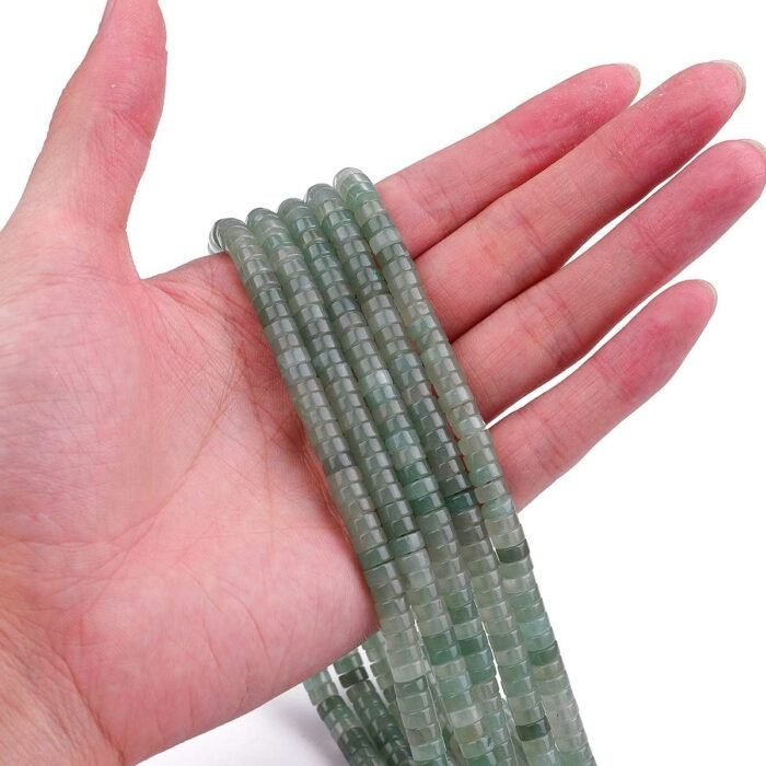 Natural Green Aventurine Spacer Beads Caps Loose Semi Gemstone for Beading Jewel... - Image 3