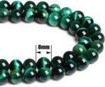 QINJIEJIE 60PCS Green Tiger Eye Beads 8mm Stone Beads Round Loose Gemstone Bead ... - Image 4