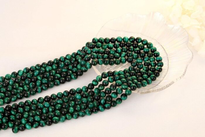 QINJIEJIE 60PCS Green Tiger Eye Beads 8mm Stone Beads Round Loose Gemstone Bead ... - Image 6