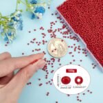 PH PandaHall 6000 Pcs 11/0 Glass Seed Beads, 2mm Seed Beads Red Round Waist Bead... - Image 6
