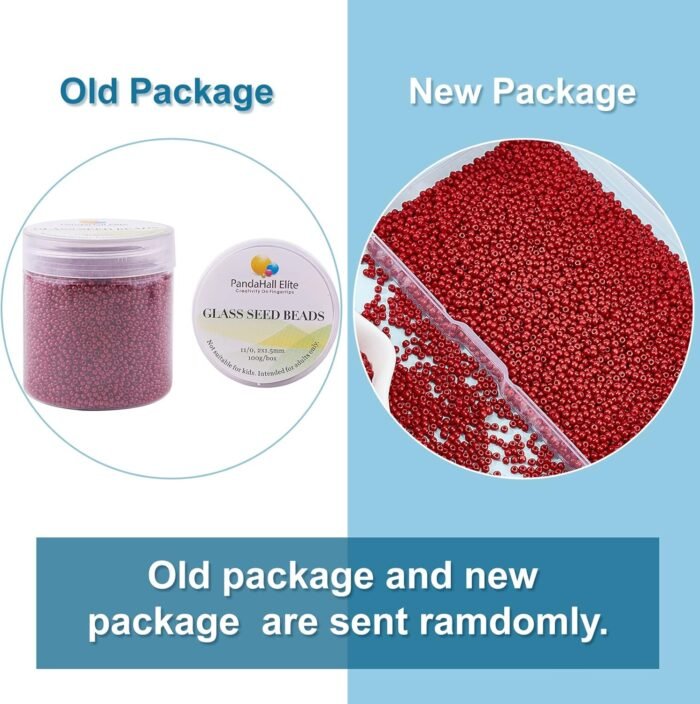 PH PandaHall 6000 Pcs 11/0 Glass Seed Beads, 2mm Seed Beads Red Round Waist Bead... - Image 8