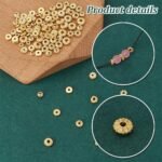 PH PandaHall 100pcs 18K Gold Spacer Beads 10 Styles Metal Beads Flat Round Gold ... - Image 5