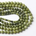 6mm 60pcs Natural Stone Chinese Green Jade Loose Beads for Jewelry Making DIY Br... - Image 3