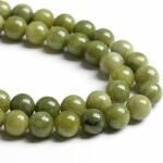6mm 60pcs Natural Stone Chinese Green Jade Loose Beads for Jewelry Making DIY Br... - Image 4