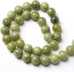 6mm 60pcs Natural Stone Chinese Green Jade Loose Beads for Jewelry Making DIY Br... - Image 5