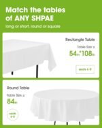 Pureegg Plastic Table Cloth Disposable - 8 Packs, Table Cloth for Retangle Table... - Image 3
