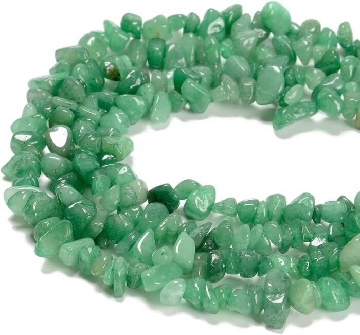 7-8mm Natural Green Aventurine Gemstone Chips Healing Gravel Bracelets Necklace ... - Image 3