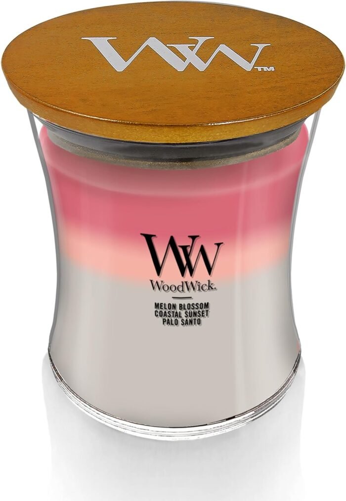 WoodWick Medium Hourglass Candle, Shoreline Trilogy Scent, 9.7oz, Crackles as it... - Image 3