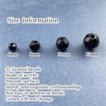 300pcs 8mm Acrylic Round Crystal Faceted Beads for Crafts Spacer Beads for Jewel... - Image 3