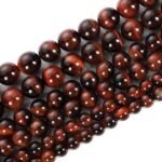 45pcs 8mm Top AAA Natural Stone Beads,Tiger Eye Crystal Gemstone(Maroon Color Ti... - Image 4