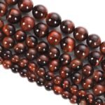 45pcs 8mm Top AAA Natural Stone Beads,Tiger Eye Crystal Gemstone(Maroon Color Ti... - Image 5