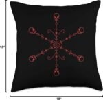 Death Haitian Veve | Voodoo Symbol Throw Pillow - Image 5