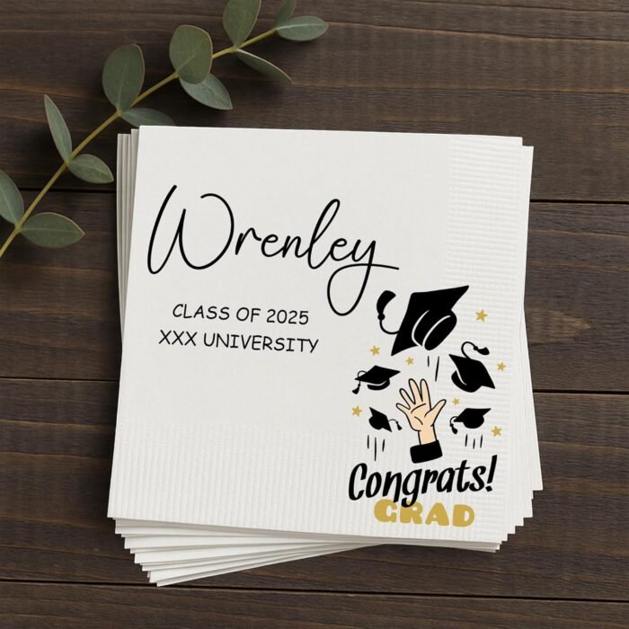 Customized Graduation Party Disposable Napkins, Graduation Decorations 2025 Naps... - Image 3