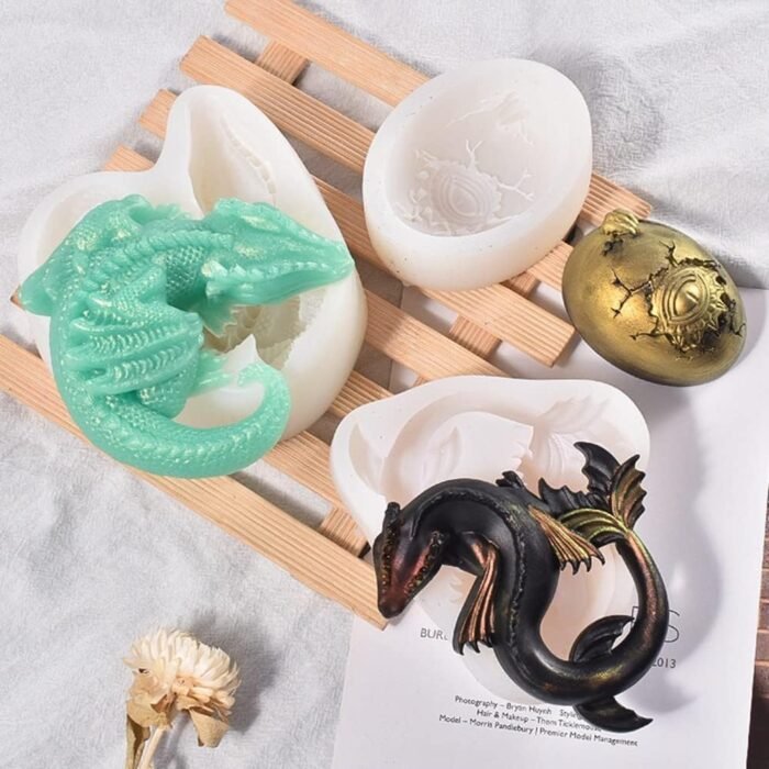Dragon Silicone Molds for Resin, Dragon Egg Shaped Silicone Mold for Baking, Fon... - Image 7