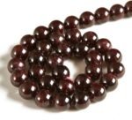 45pcs 8mm Garnet Beads Natural Gemstone Beads Round Loose Beads for Jewelry Maki... - Image 3