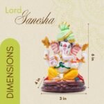 Vedic Charya Lord Ganesha Idol Statue - 6" Handmade Polyresin Hindu Indian Eleph... - Image 3
