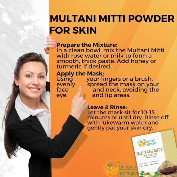 Multani Mitti Powder Earth Clay Mask 100% Pure Bentonite and Kaolin Clay for Ski... - Image 5