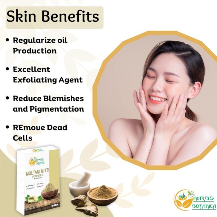 Multani Mitti Powder Earth Clay Mask 100% Pure Bentonite and Kaolin Clay for Ski... - Image 6