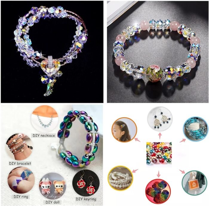 200PCS Crystal Glass Beads for Jewelry Making, 6mm Multicolor Coffee Faceted Ron... - Image 7