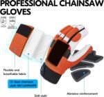 Vgo... 1Pair Chainsaw Gloves, 12-Layer Chainsaw Protection on Left Hand Back,Goa... - Image 4