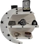 White Moon Shelf, Essential Oil Shelf, Moon Wall Decor, Crystal Display Shelf, M... - Image 4