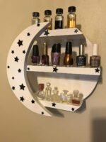 White Moon Shelf, Essential Oil Shelf, Moon Wall Decor, Crystal Display Shelf, M... - Image 6