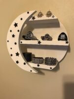 White Moon Shelf, Essential Oil Shelf, Moon Wall Decor, Crystal Display Shelf, M... - Image 7