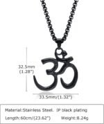VNOX Om Yoga Pendant Necklace - Hindu Spiritual Amulet Jewelry with Sanskrit Sym... - Image 7