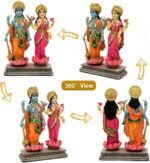 Hindu God Lakshmi Narayan Statue - 8.8” H Laxmi Narayan Sculpture Indian Diwali ... - Image 3