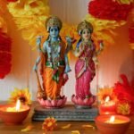 Hindu God Lakshmi Narayan Statue - 8.8” H Laxmi Narayan Sculpture Indian Diwali ... - Image 4